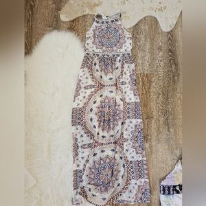 Heart & Soul long halter boho dress